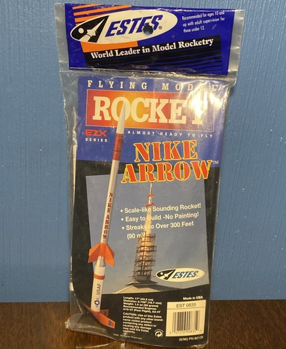 ESTES Nike Arrow Flying Model Rocket Kit #0835 - VINTAGE 1996 E2X ...