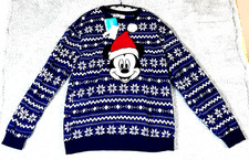 Disney Mickey Mouse Christmas Graphic Sweatshirt Multicolor Mens Size M