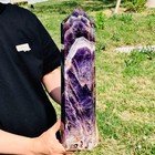 14.52LB Natural Dream Amethyst Crystal Column Magic Wand Obelisk Point Healing — photo 10