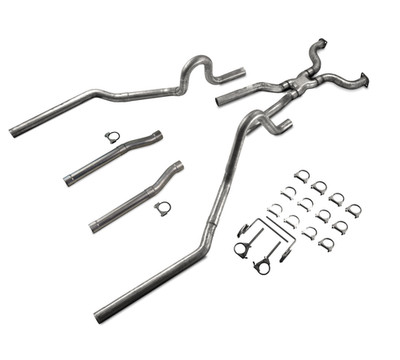Direct Fit P71 Crown Vic 04-11 2.5'' Dual Exhaust Straight Pipe Kit MADE IN USA