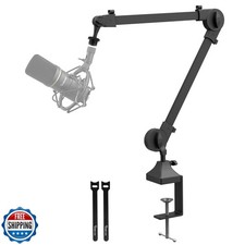 Microphone Boom Arm Stand, Studio Arm Suspension Scissor Adjustab