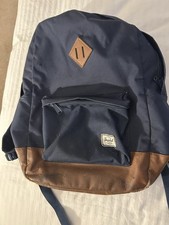 Zaino The Herschel blu navy bordo pelle cerniere lavoro