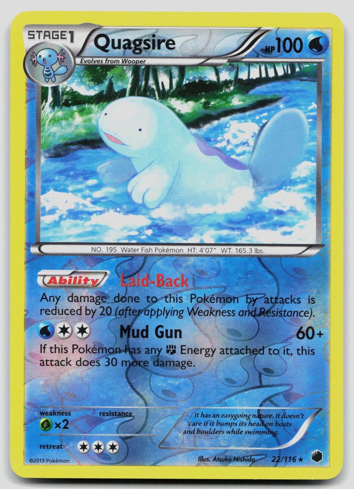 Quagsire 22/116 Plasma Freeze Reverse Holo Pokemon LP