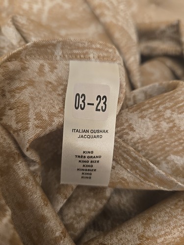RH Restoration Hardware ITALIAN OUSHAK JACQUARD SATEEN King Duvet Carmel - Picture 5 of 5
