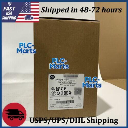 AB 25A-D030N104 PowerFlex 523 15kW (20Hp) AC Drive New Sealed Fast Shipping