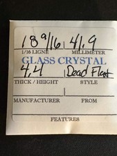 Vintage FLAT Glass Pocket Watch Crystal 18-9/16  41.9mm - NOS