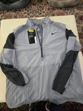 Men's Brand New Nike Golf Stretch Windwear Rain Quarter Jacket-Size XXL -Grays