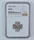 1941-D Mercury Dime MS65 NGC Brown Label