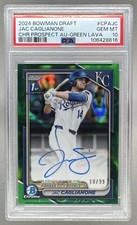 Jac Caglianone 2024 Bowman Chrome Green Lava Refractor 1st RC Auto 10/99 PSA 10