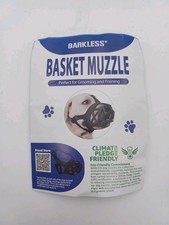 Barkless XL Basket Dog Muzzle   Black Cage Design w/ Adjustable Straps