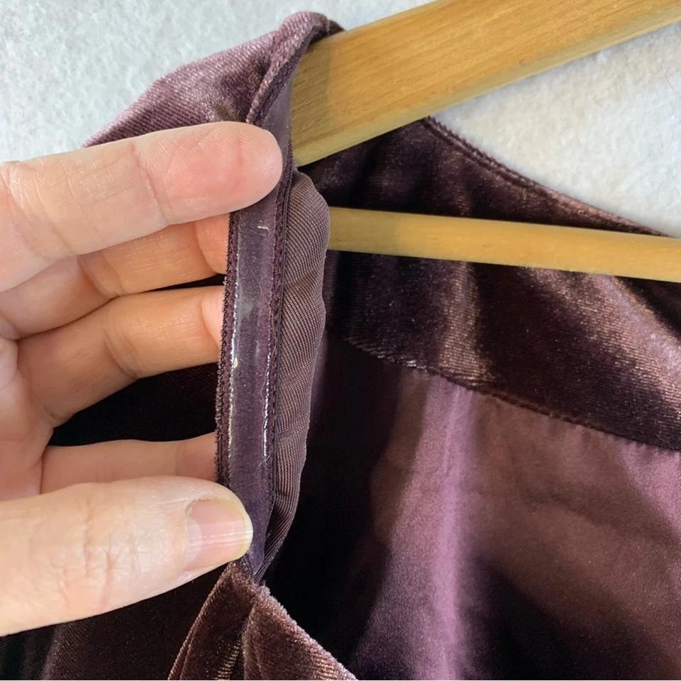 Top Bustier de terciopelo para mujer Marciano talla L ciruela caprichoso coqueta glamour femenino Foto 3 de 4