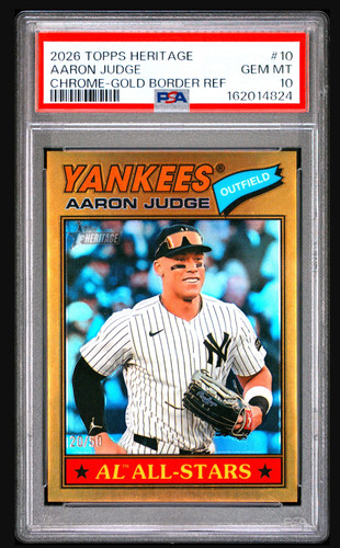 Aaron Judge [Gold Bordered Chrome] #10 2026 Topps Heritage card