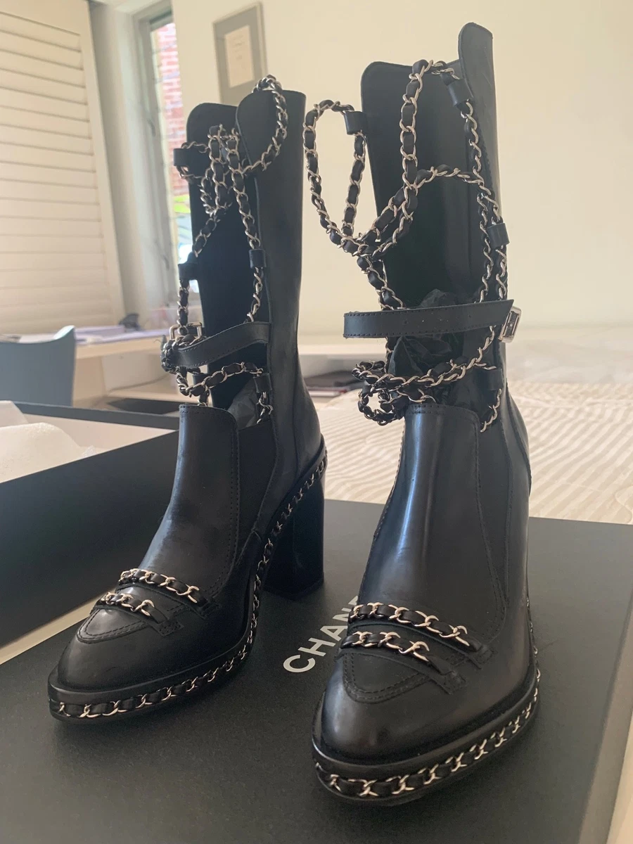 CHANEL Leather Boots for Women for sale - eBay