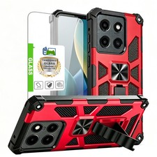 For Motorola Moto G Play 2026 Shockproof Rugged Stand Case Cover Tempered Glass