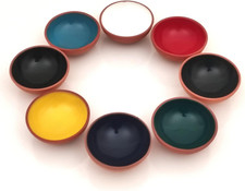 Turkish Terracotta Pinch Charcuterie Ceramic Bowls Set of 8-3.15 Inch(8Cm)-3.5 (