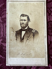 *ORIGINAL* Civil War CDV~Union General Ulysses S. Grant-with facsmile signature