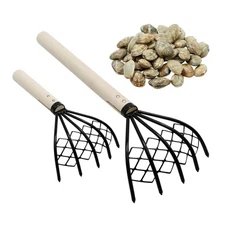 Vkinman 2 Pcs Claw Rake Clam Scraper Tool for Beach Clamming Claws Hand Rake ...