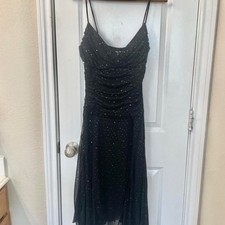 ruby rox vintage midi length dress with reflective sequin