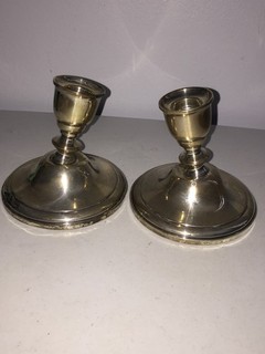 Vintage Westmorland Sterling Silver Reinforced 4.5 inch Candlestick Pair Scrap