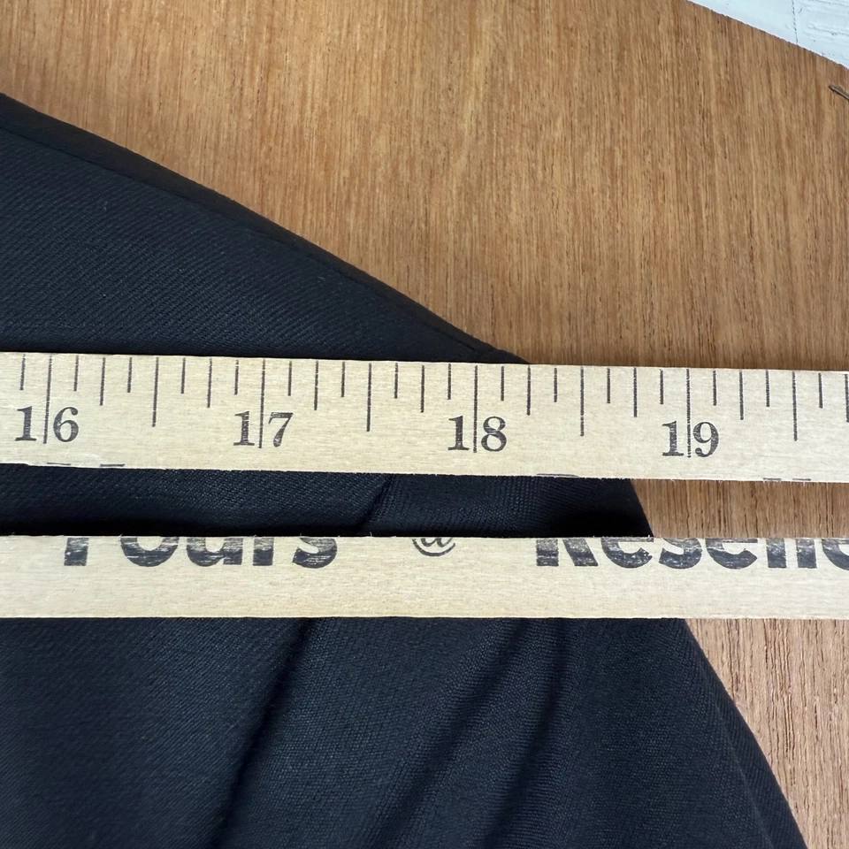 Traje Joseph Abboud Para Hombres 42L Negro 2 Botones Pico Solapa 100% Lana Pantalones 34x30 Planos Foto 4 de 4