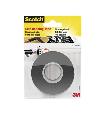 Scotch 4704 Selbstverschweißendes Reparaturband 25mm x 3m Schwarz