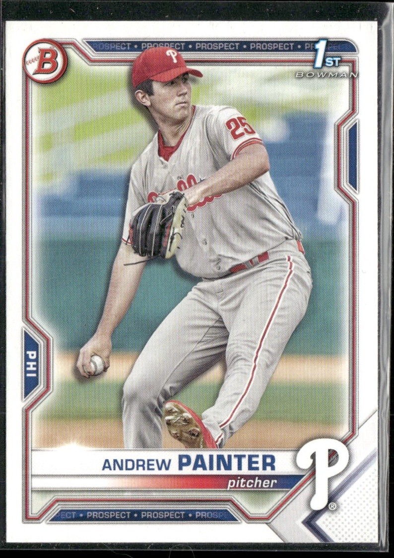 Andrew Painter 2021 1st Bowman Draft #BD-10 Philadelphia Phillies