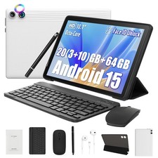 10.1 inch Android 15 Tablet 20 64GB IPS Touchscreen Octa-core Processor Wi-Fi 6