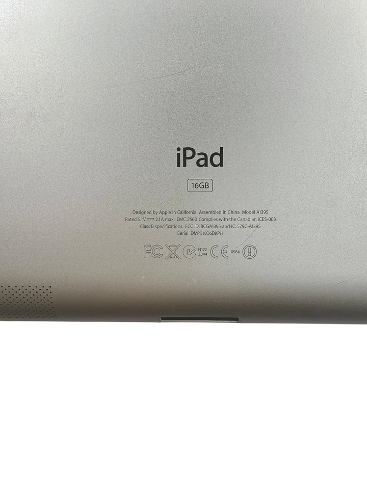 Apple iPad 2 A1395 16 GB Wi-Fi 9,7"" Blanco/Plateado Blanco/Plateado-2.ª Generación Foto 3 de 3