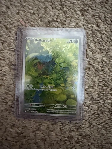 Pokémon TCG Bulbasaur Illustration Scarlet Violet Holo Card 166/165 SV 151