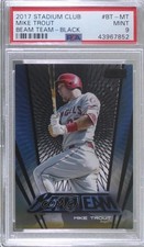 2017 Topps Stadium Club Beam Team Black Foil 8/99 Mike Trout PSA 9 MINT 2f4