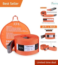 Heavy Duty Polyester Tow Strap 4x20ft 35000LB Capacity Off Road Towing Rope