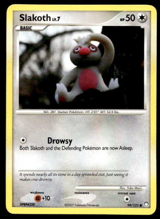 Pokemon Mysterious Treasures #99/123 Slakoth Common