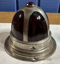 Early 1900s 1920s Original Vintage Red Glass Fender Accessory Light Lamp Old
