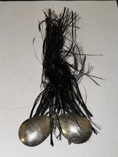 Musky Mahem Tackle 7 1/2” Black / Silver Double Show Girl Bucktail Spinnerbait