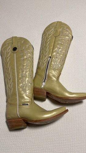 Rock Em women’s Cowboy Boots Size 7 Gold Tall Top