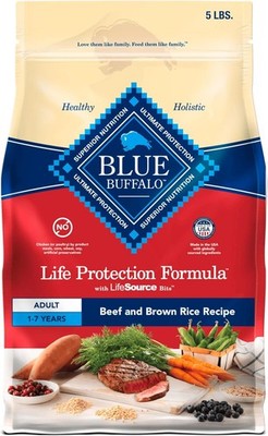 Blue Buffalo Life Protection Formula Adult Dry Dog 5 Pound (Pack of 1), Brown