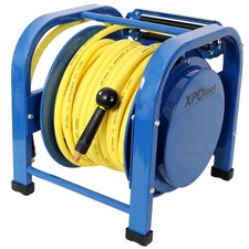 Portable Retractable Air Hose Reel, 3/8" x 100 Feet, 300PSI, Spring-Driven Steel