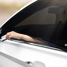 2 Pack Car Window Side Screen Sun Mesh Shade Cover Magnetic Sunshade Visor USA