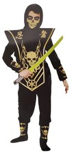 Boys Size Large Skull Ninja 6 piece New Halloween Costume Dress Up