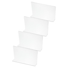 4 Pack Shelf Dividers for Closet Organization, 7.9x1.6x4.8" Acrylic, Clear