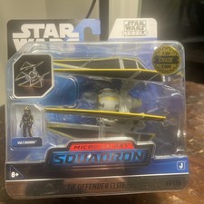 STAR WARS Micro Galaxy Squadron TIE Defender Elite CHASE  Yellow  Series 9  0196