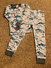 2 Pc. Set Boys Hanna Andersson Iced Hockey PJ's Pajamas - Sz 110 - Sz 5