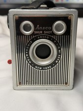 Vintage Ansco Shur Shot 120 Box Camera Art Deco 1940s USA Untested Decor Display