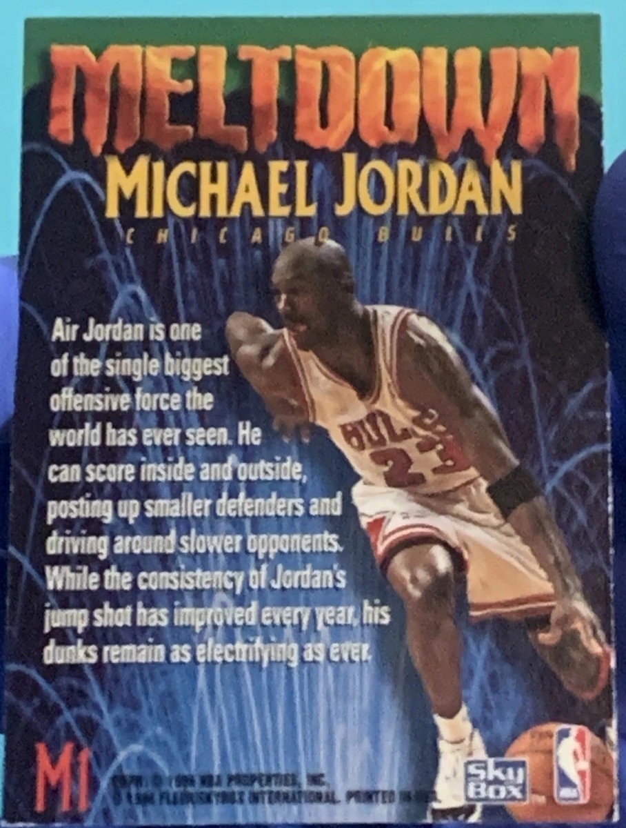 1995-96 Skybox Premium - Meltdown Michael Jordan #M1 - Rare Iconic