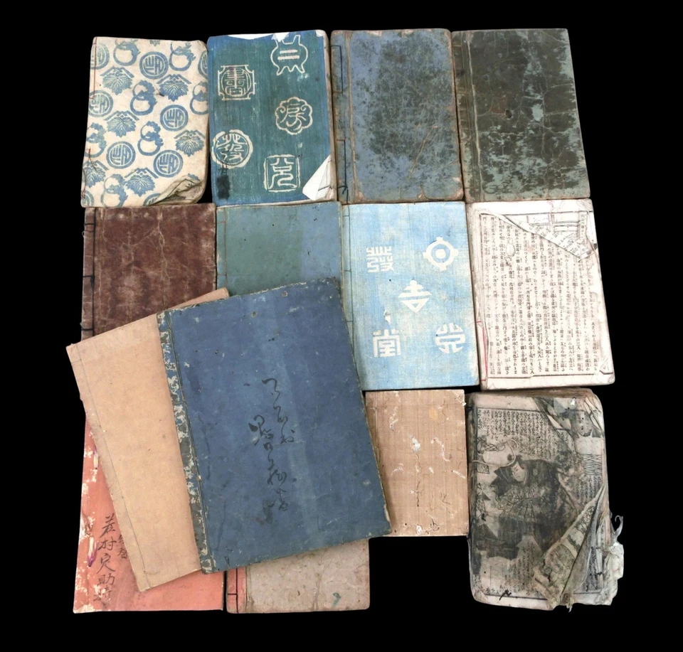 Antiguo conjunto de libros japoneses de 14 grabados en madera MEIJI EDO era UKIYO-E #5 Foto 2 de 4