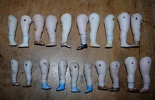 20 alte Puppenbeine Bisquitporzellan, 10 Paar, doll legs, 0703