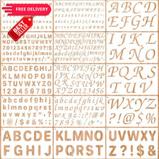 1/2, 3/4, 1, 2 Inch Letter Stencils for Painting, 15 9.8 x 5.9 inches, white