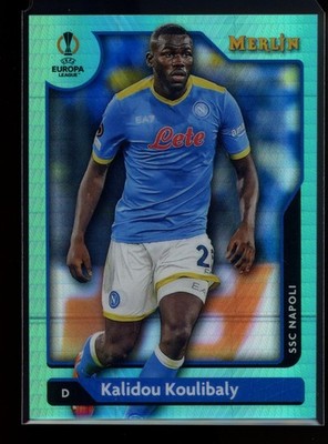 2021-22 Merlin Chrome UEFA Champions League #73 Kalidou Koulibaly Aqua Prism