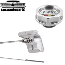 Silver Oil Filler Cap Cover Oil Dipstick For Honda Civic Acura K24 K Series
