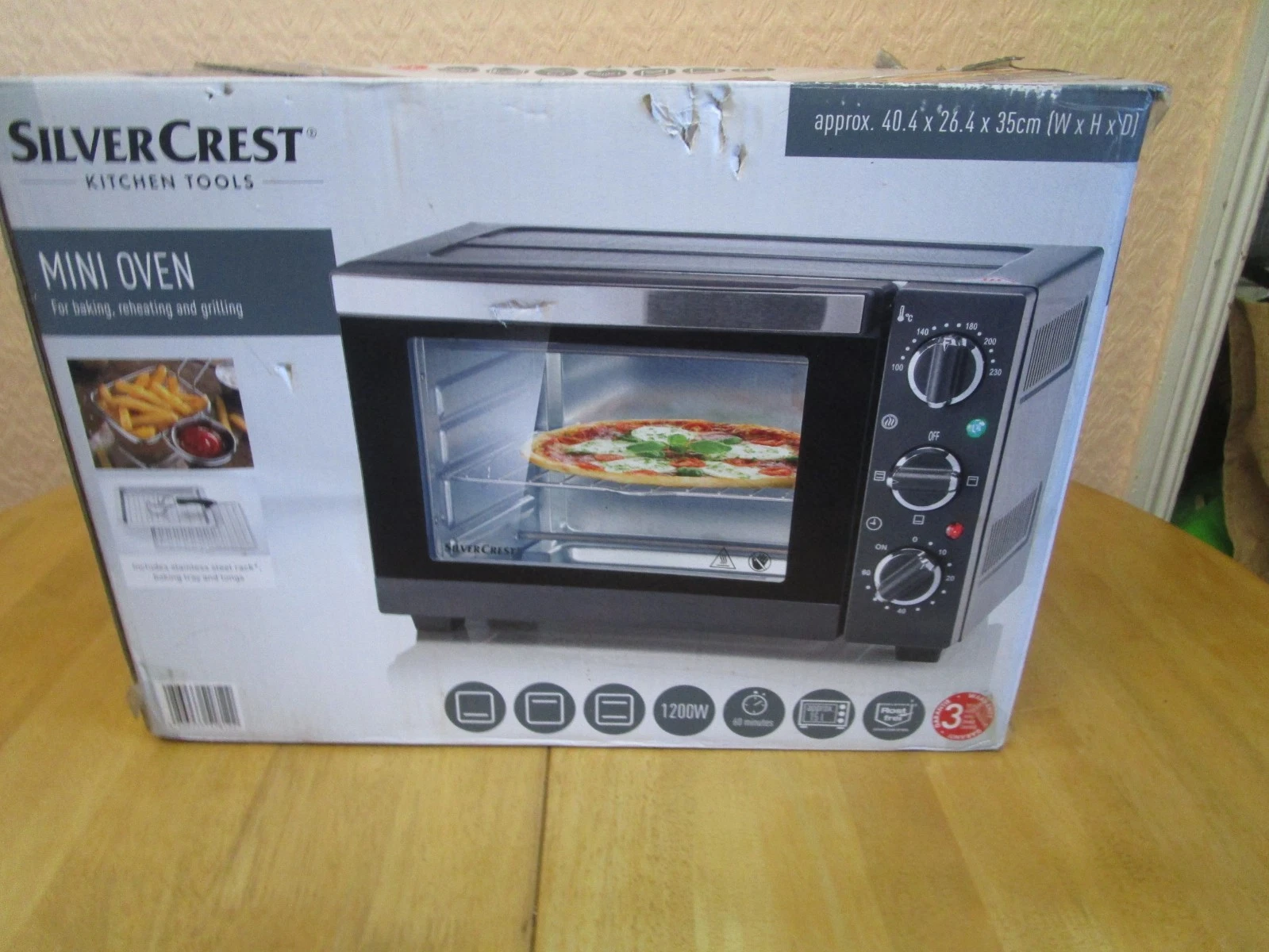 Silvercrest mini oven SGB 1200 F1 New unused
Opens in a new window or tab
